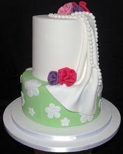 Load image into Gallery viewer, Fabric Flowers and Pearls