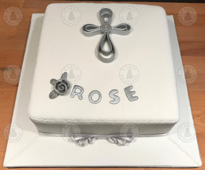 Communion cake - Quilled cross