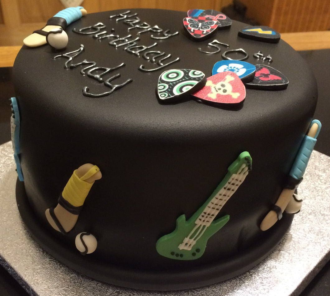 Sports and Music Cake