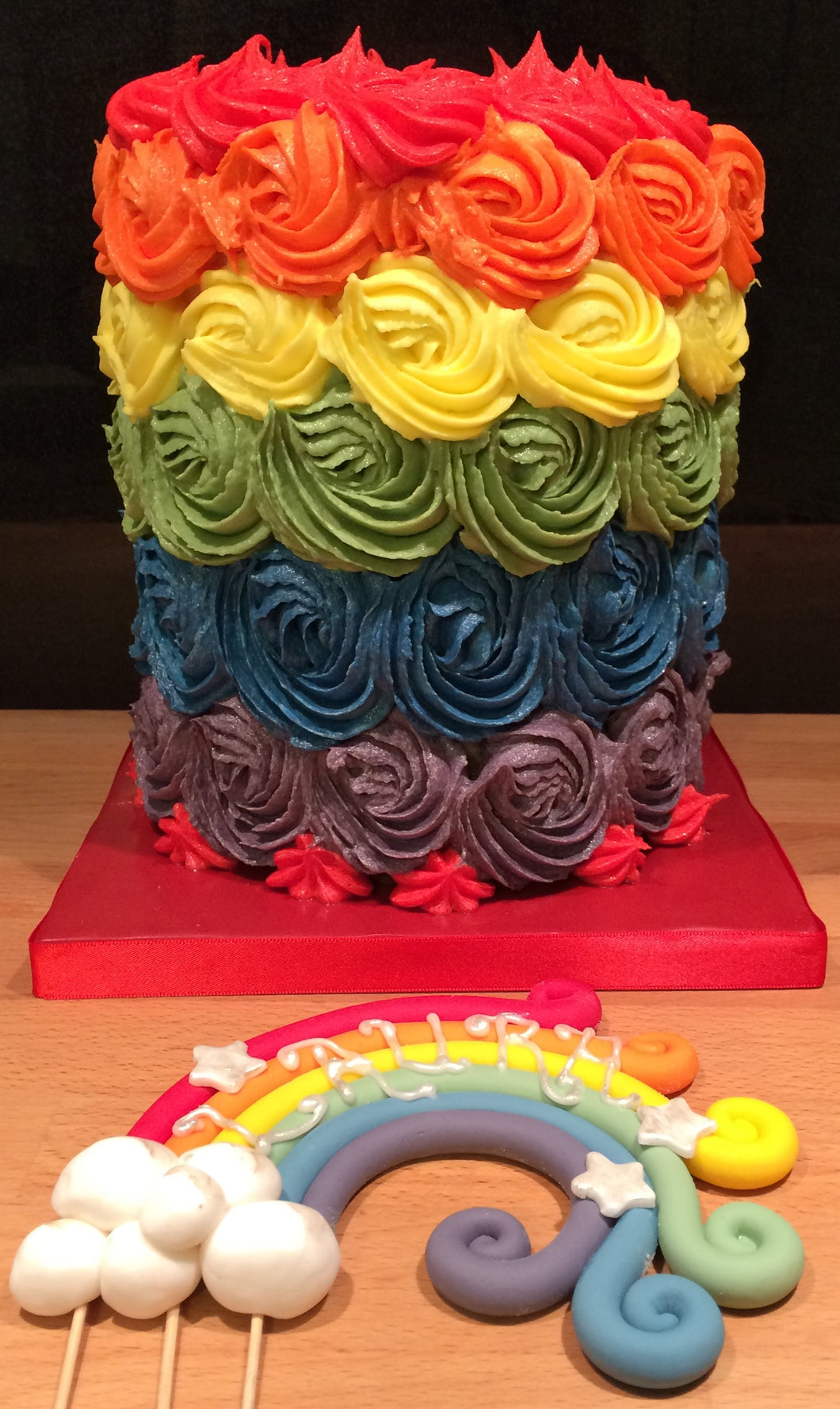 Rainbow Buttercream Cake