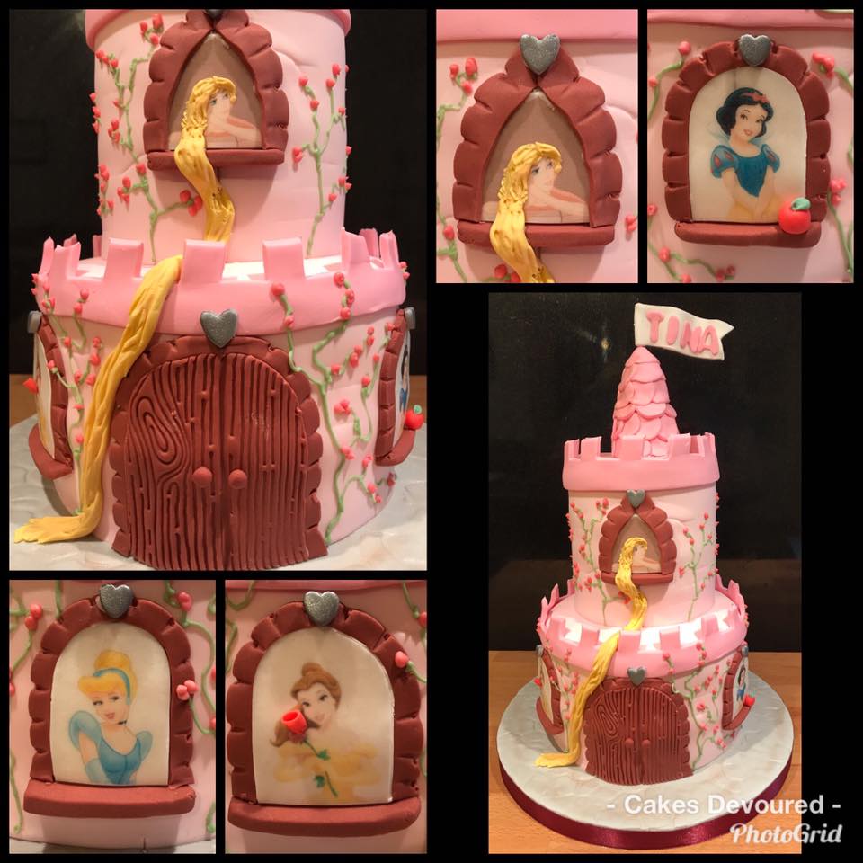 An Easy} Pink Princess Castle Cake